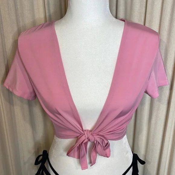 NWT- SEXY PINK SCHOOL GIRL TOP SIZE S/M - Picture 2 of 10